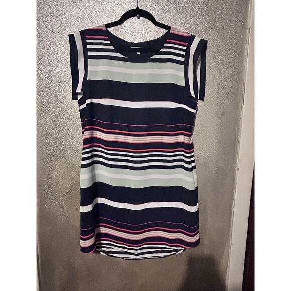 Rebecca Minkoff Tambourine Professional Business Preppy Stripe Cap Sleeves Dress - Picture 4 of 12